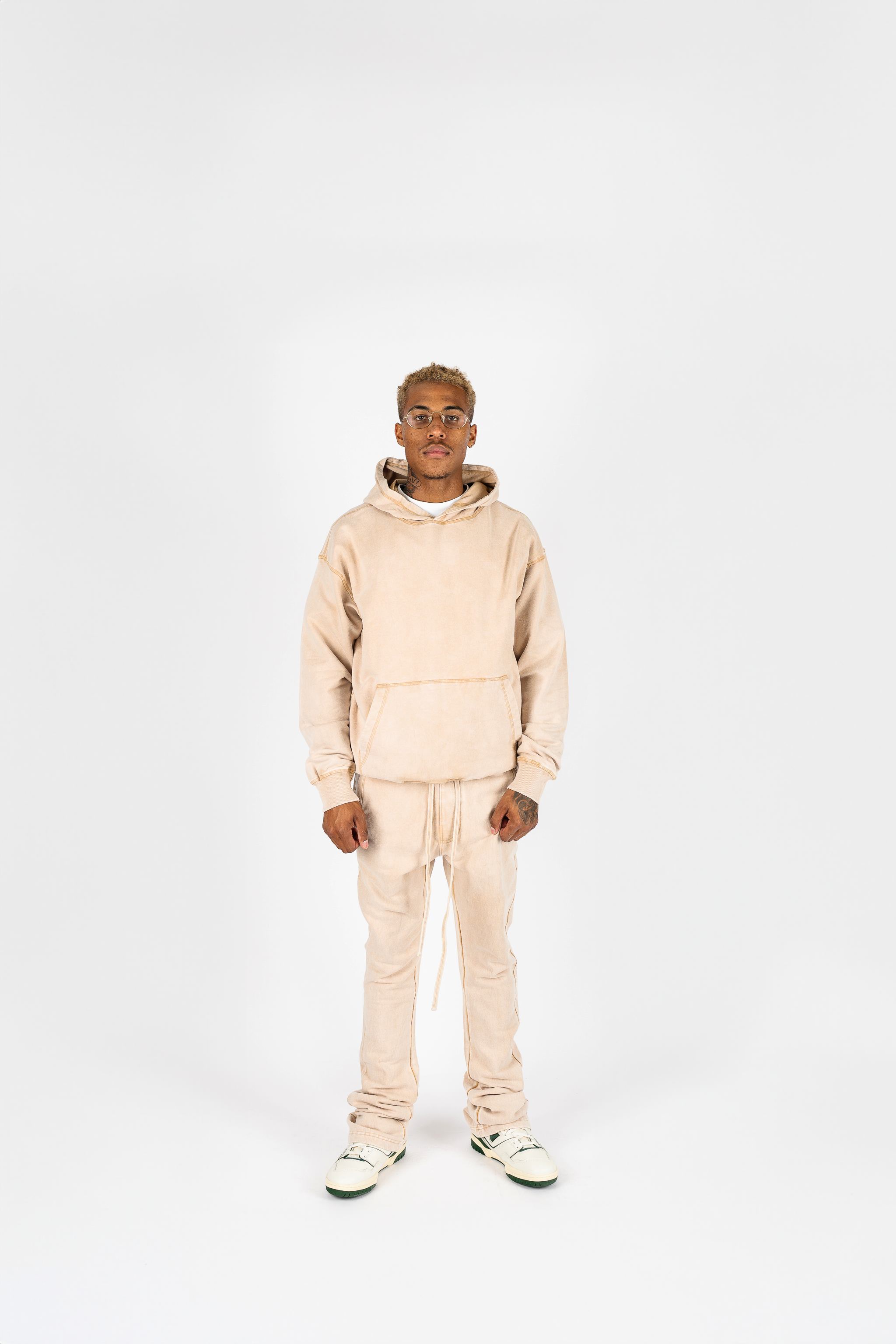 Rebel Minds Acid Washed Hoodie and Sweatpants Set