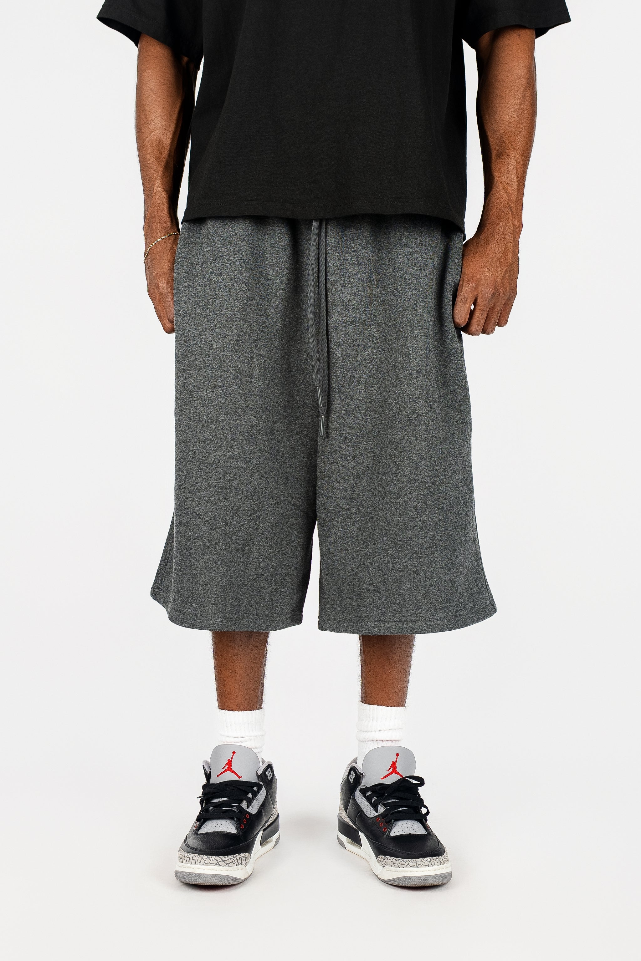 Long Fleece Baggy Shorts