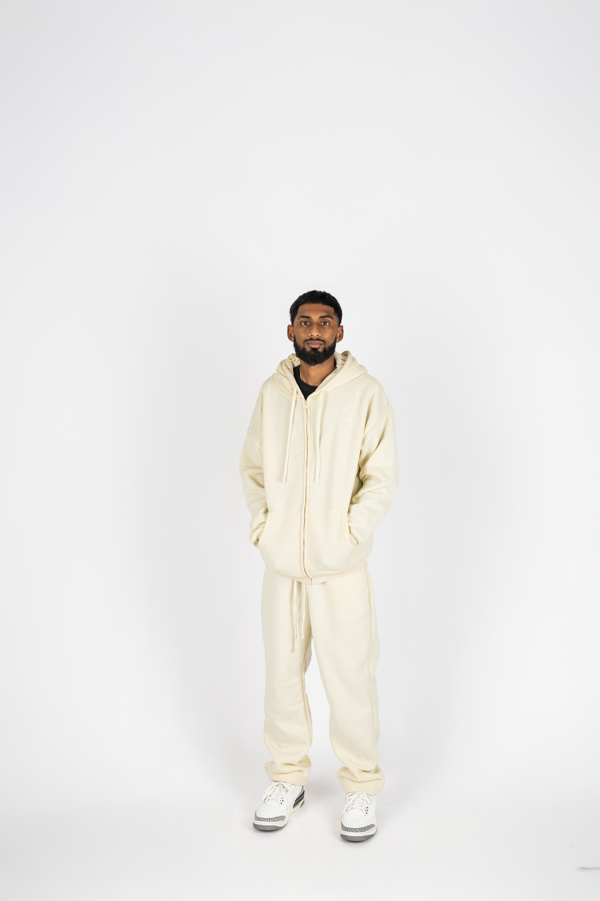 Rebel Minds Drop Shoulder Zip Up and Sweatpants Set