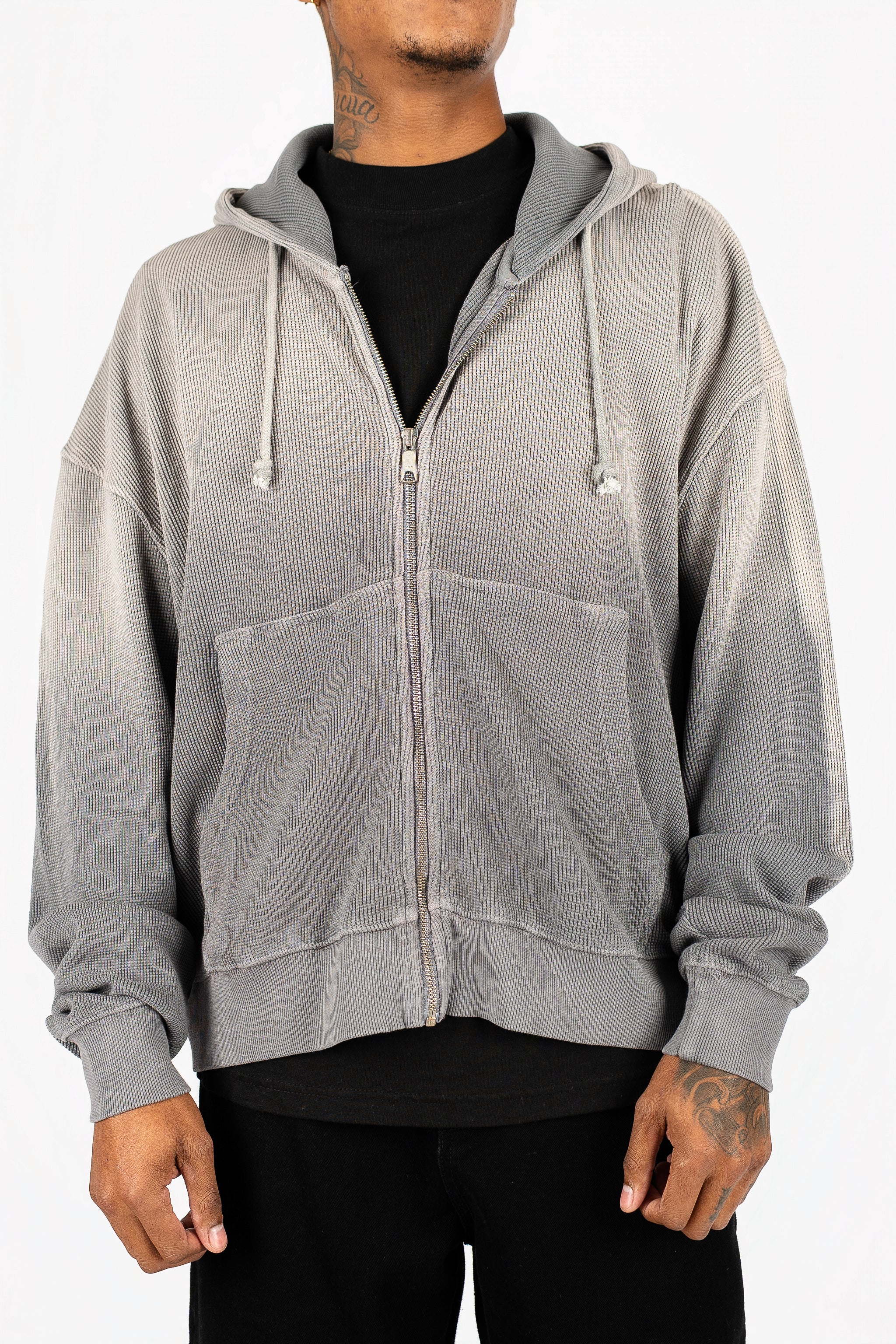 Sun-Dried Waffle Knit Baby Zip Up