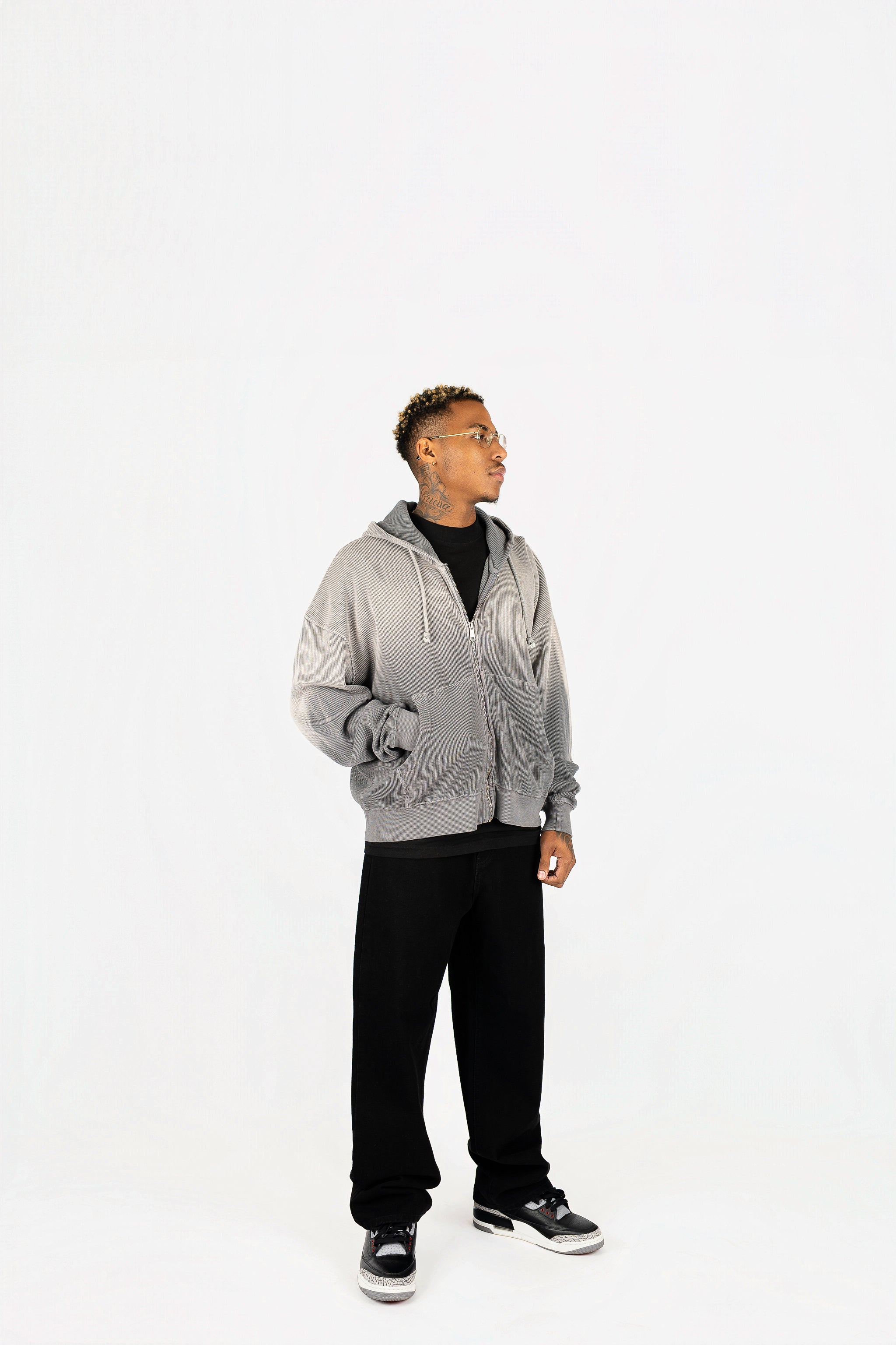 Sun-Dried Waffle Knit Baby Zip Up