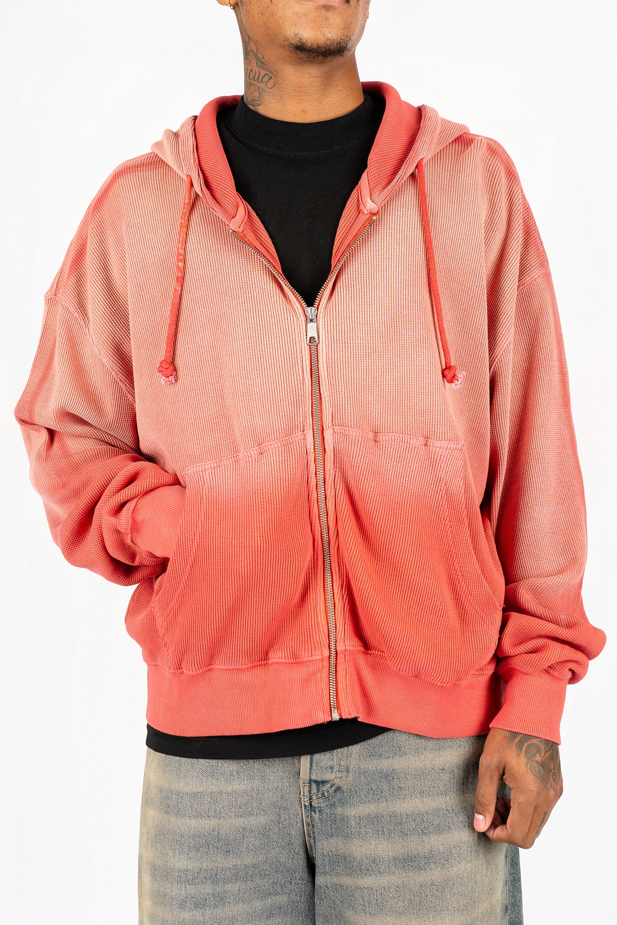 Sun-Dried Waffle Knit Baby Zip Up