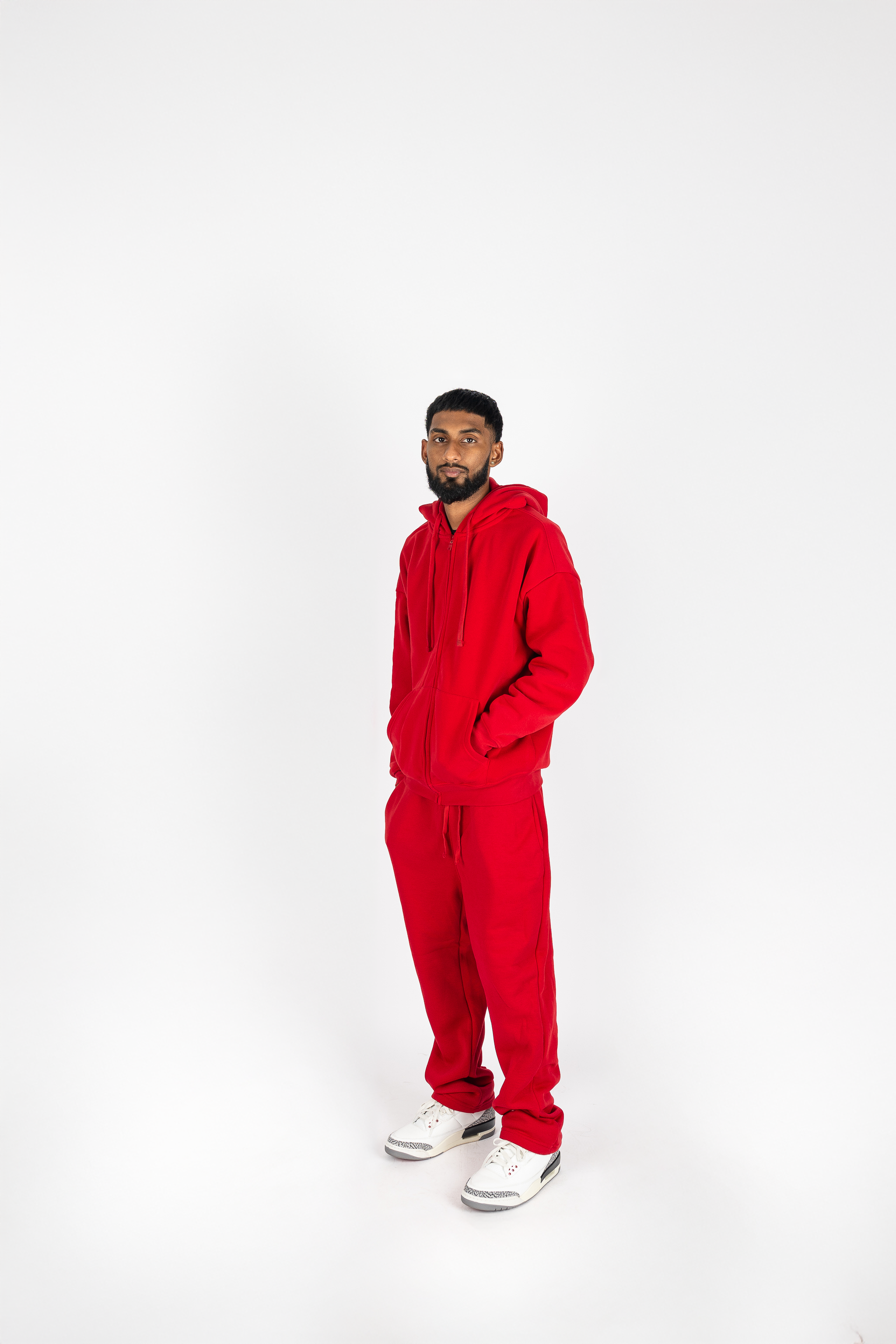 Rebel Minds Drop Shoulder Zip Up and Sweatpants Set