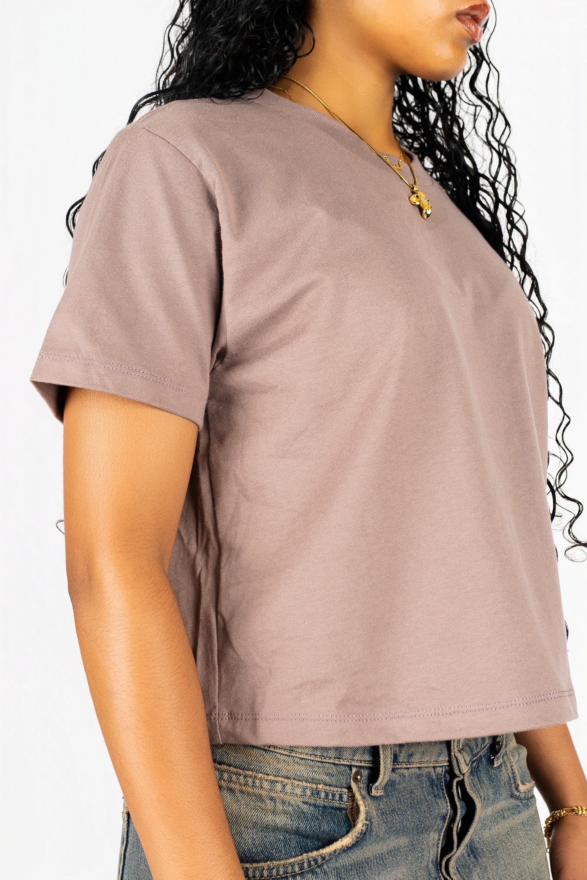 Womens 7610 Heavyweight High Waist Boxy T-Shirt