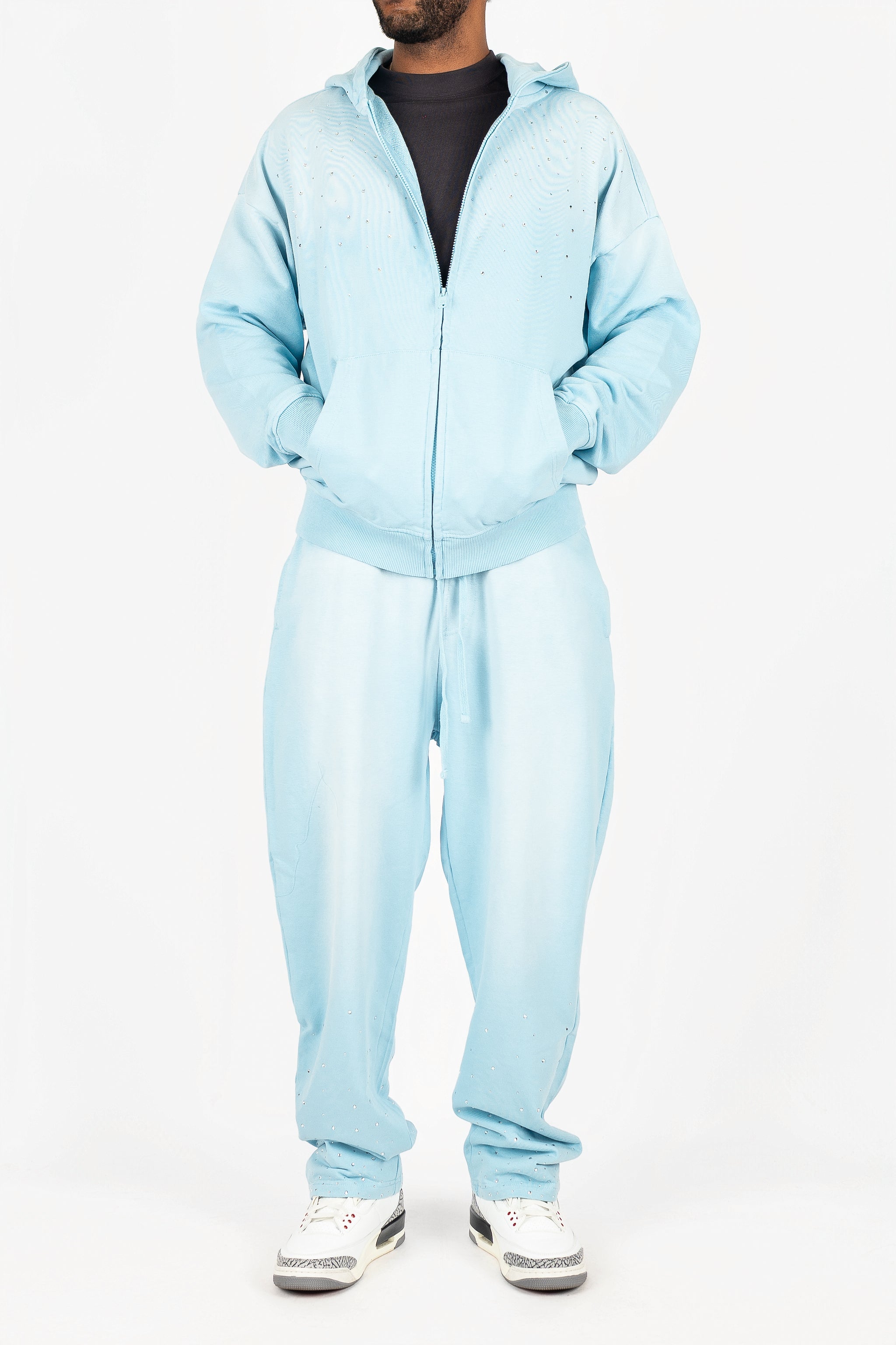 Stoned Sun-Dried Zip Up and Sweatpants Set