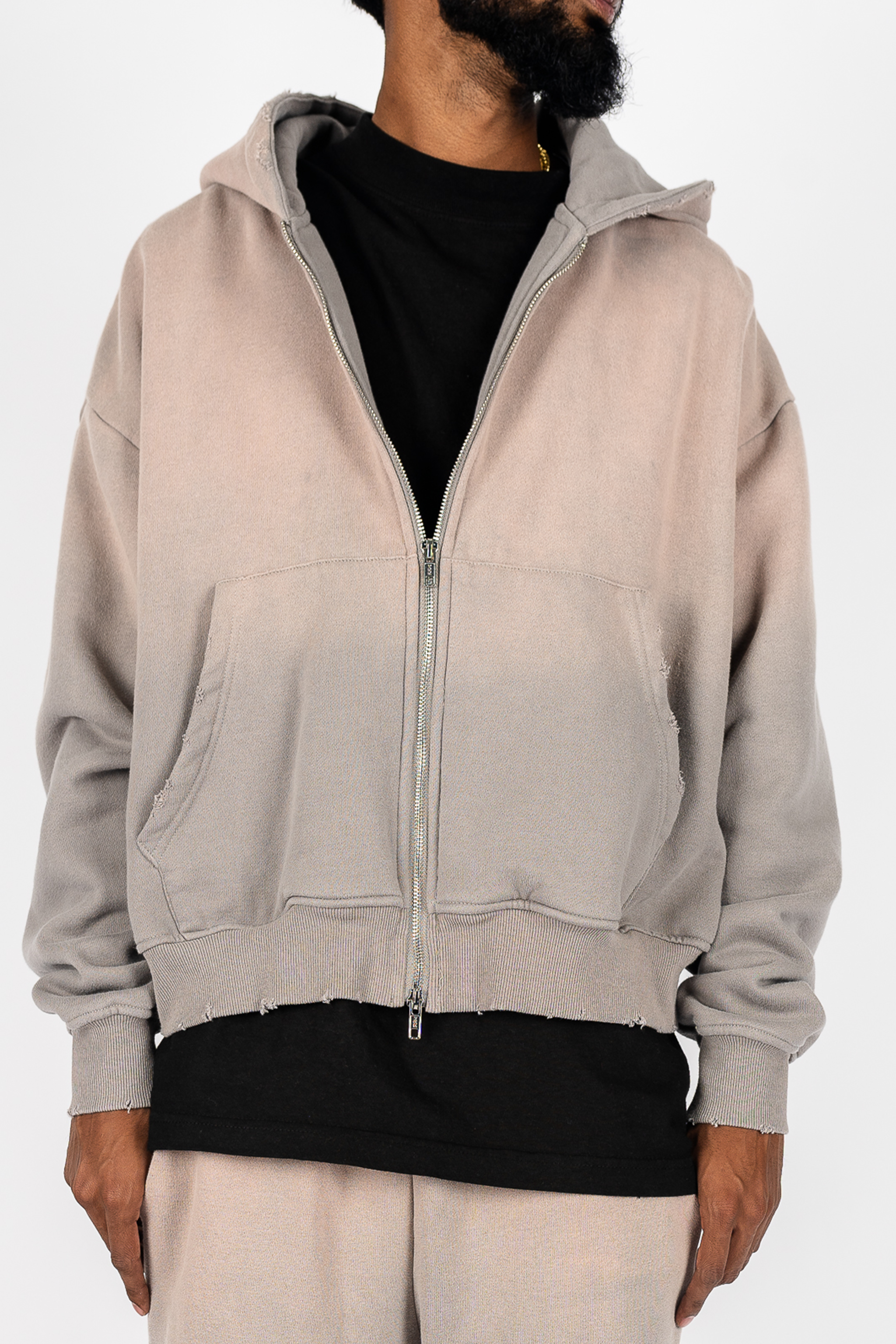 The Label Weathered Zip Up