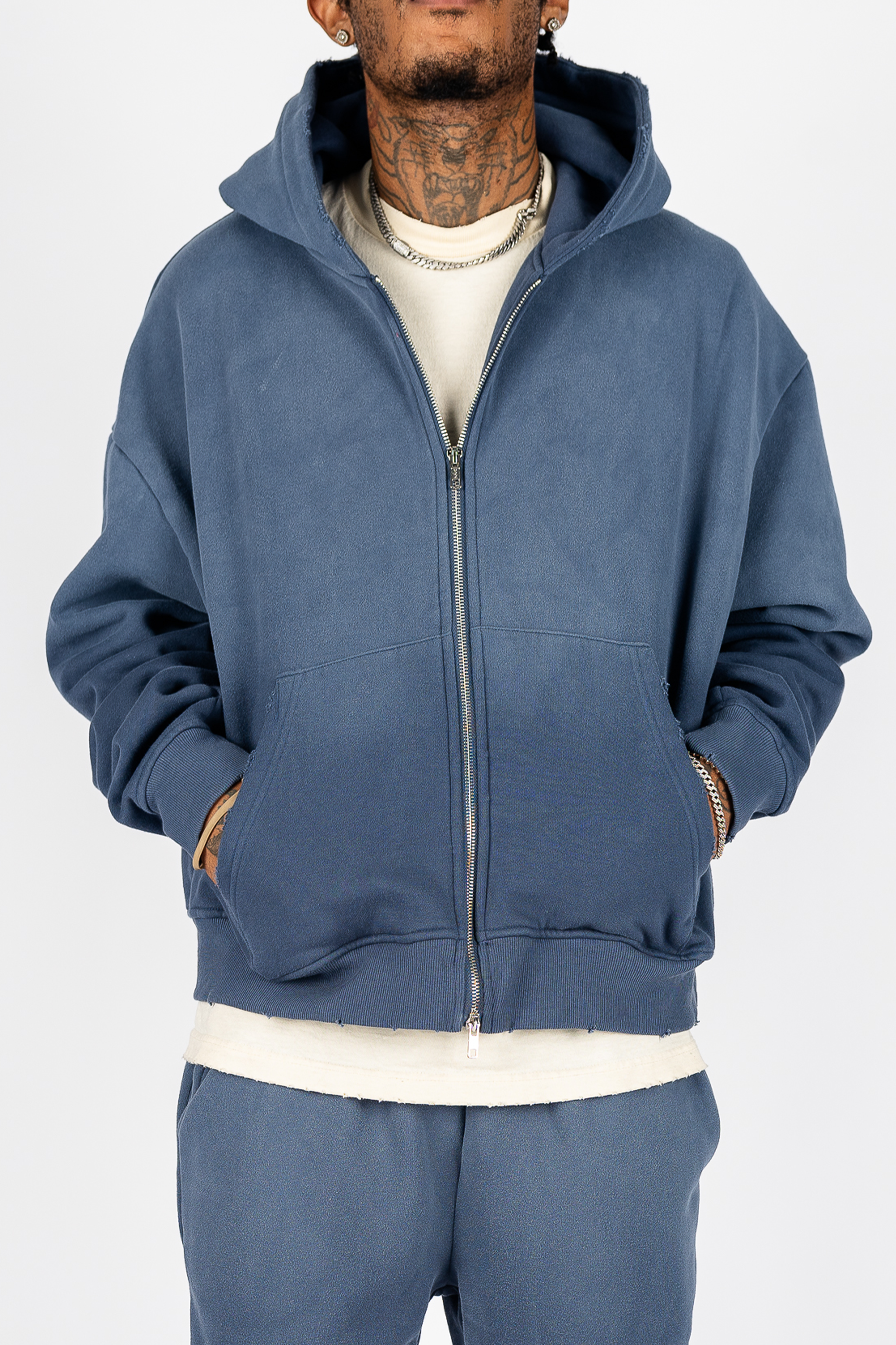 The Label Weathered Zip Up