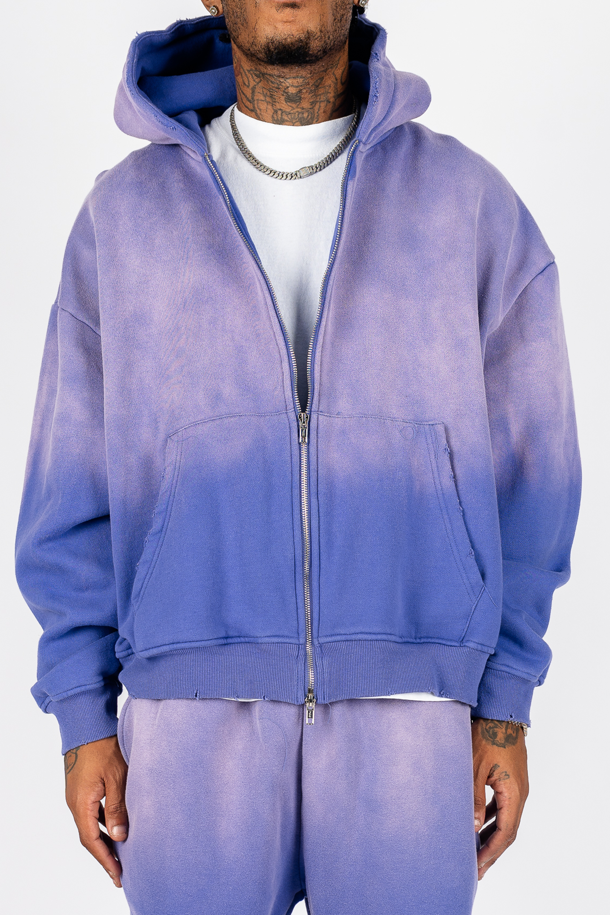 The Label Weathered Zip Up