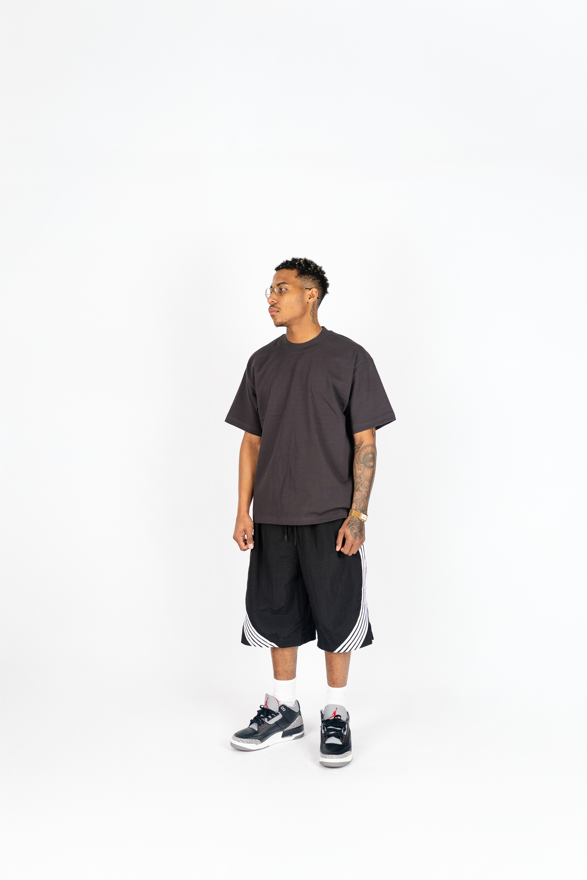 Oversized Nylon Racer Shorts