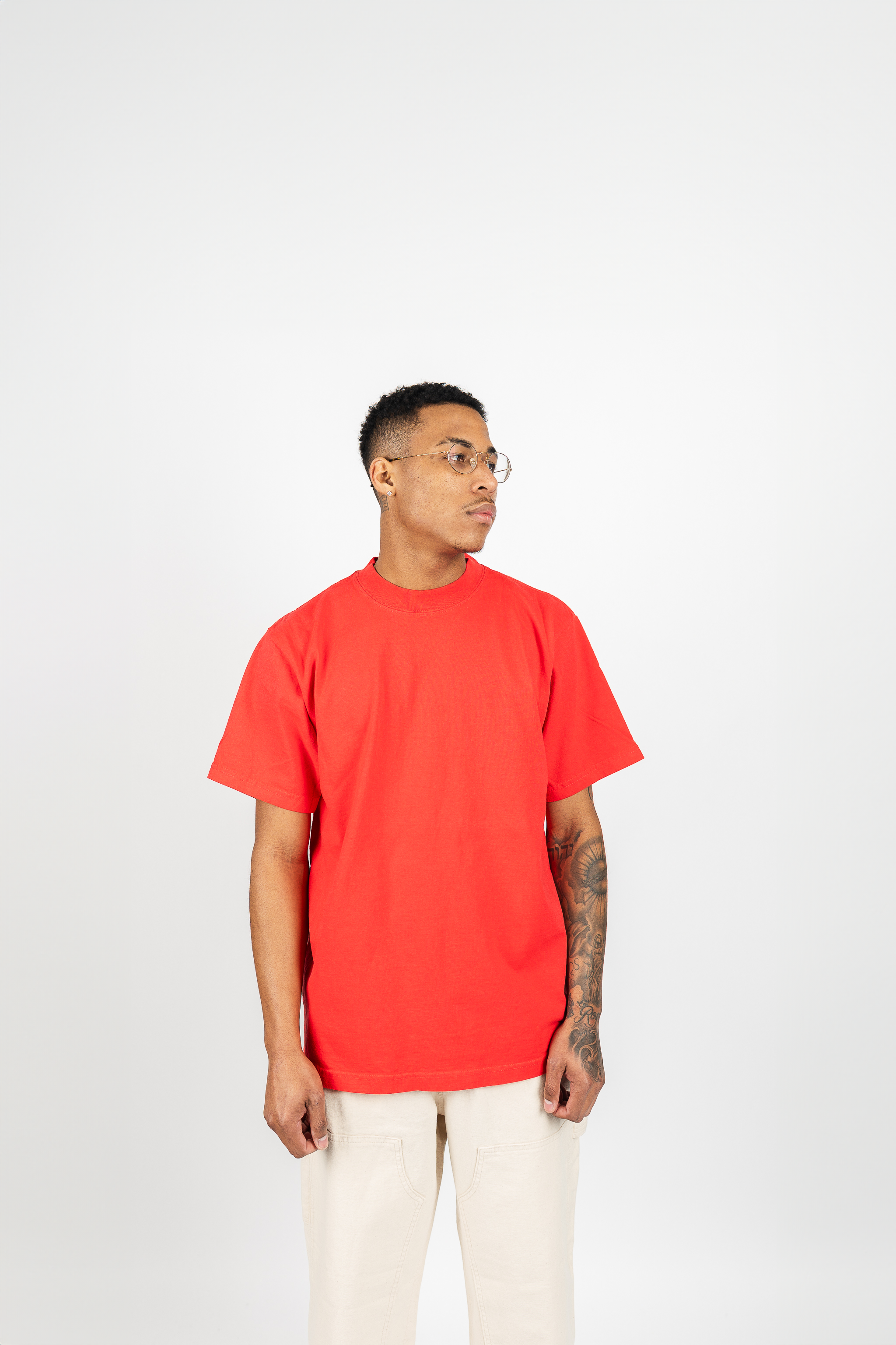  Shaka Wear Drop Ship Garment-Dyed Crewneck T-Shirt 4XL Clay RED  : Clothing, Shoes & Jewelry